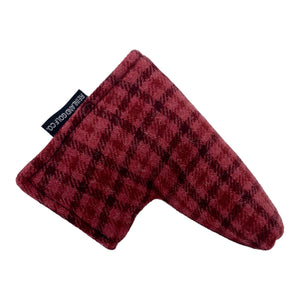 pink and red plaid putter headcover