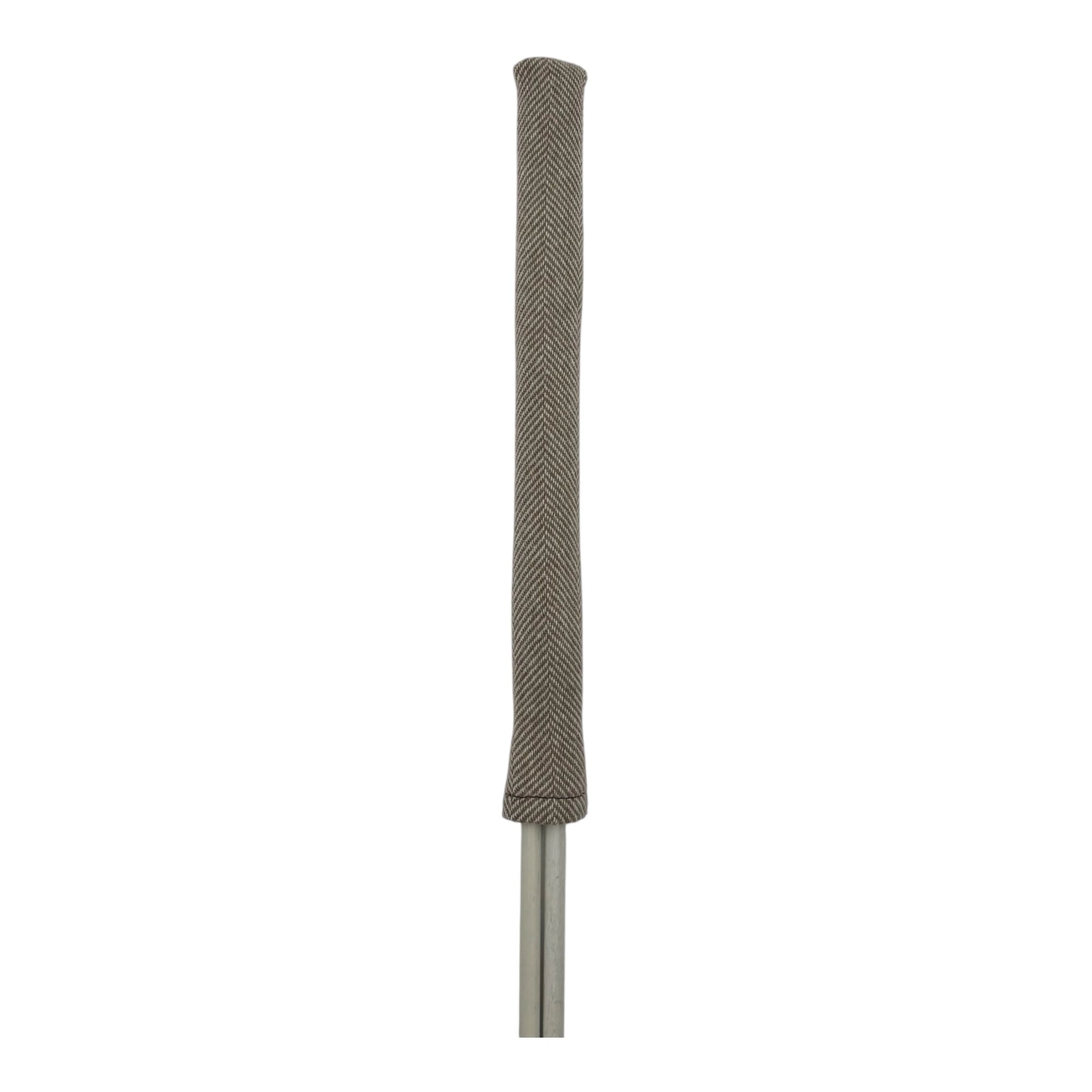 brown and cream herringbone alignment stick cover
