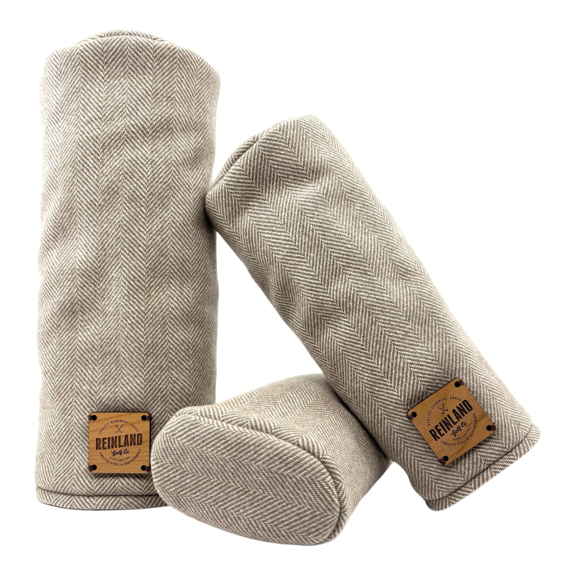 driver, fairway, hybrid brown golf head covers
