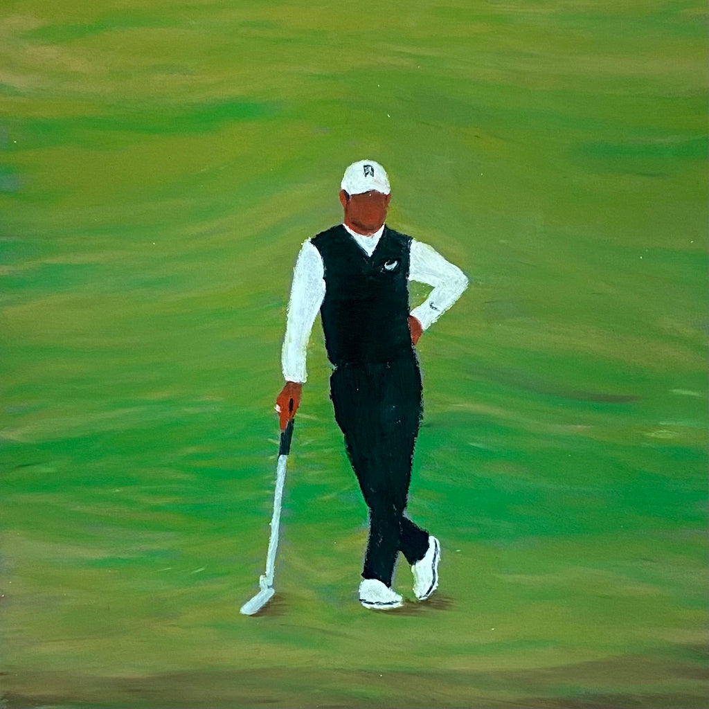 Tiger Woods painting by Drew Reinland