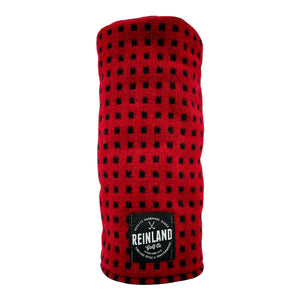 Red with black squares golf headcover