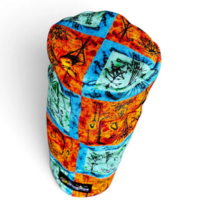 top of blue and orange golf headcover