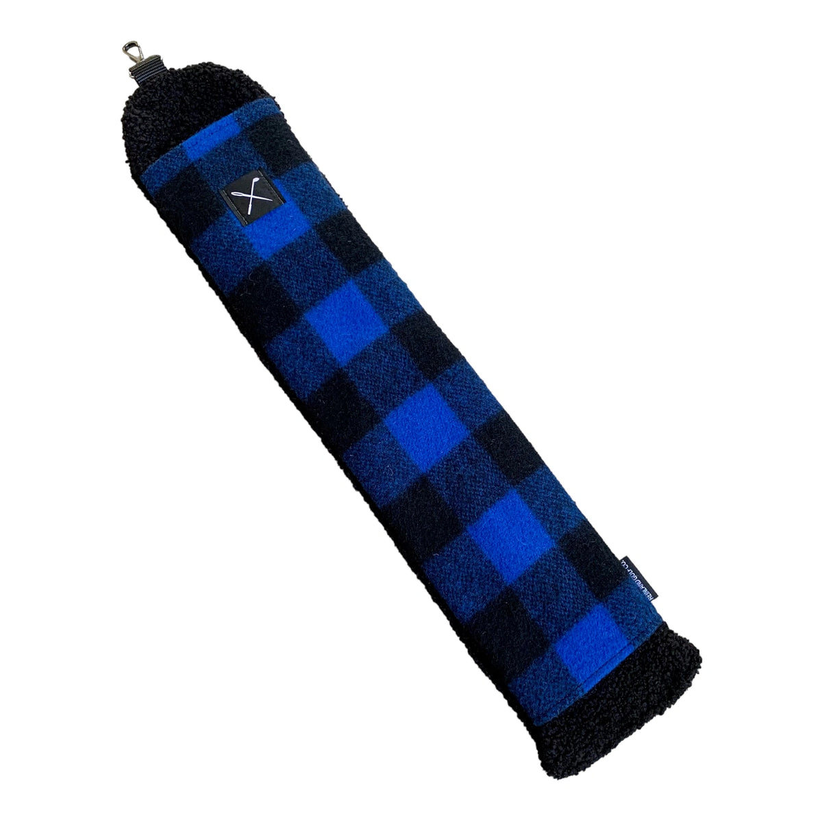 blue buffalo plaid golf bag strap cover