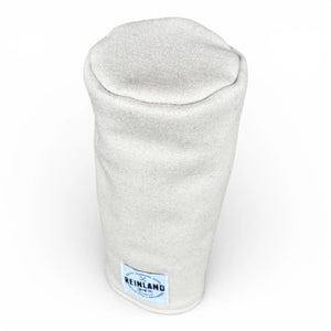 top of beige wool mini driver head cover