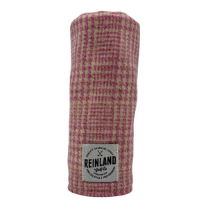 pink plaid Harris Tweed wool golf headcover