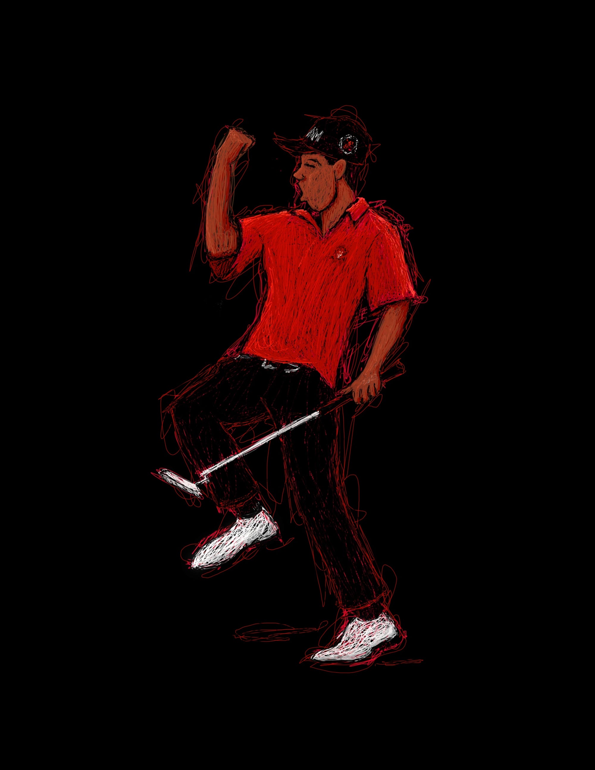 Tiger Woods fist pump