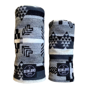 grey and black Pendleton wool golf head cover