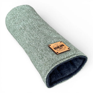 green herringbone wool mini driver head cover