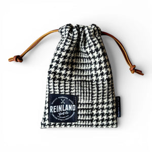 Black and white plaid pouch