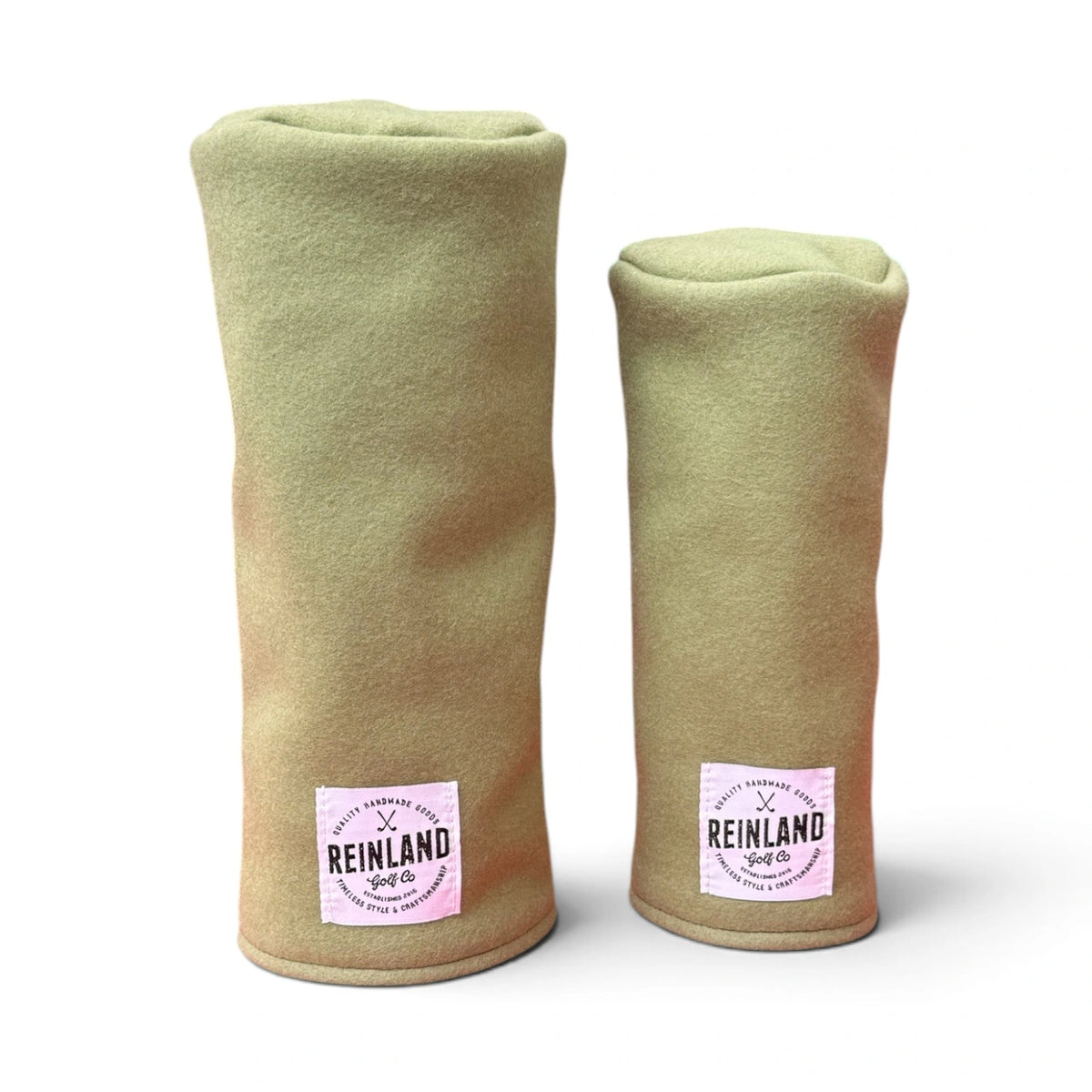 Green Pendleton wool golf headcovers 