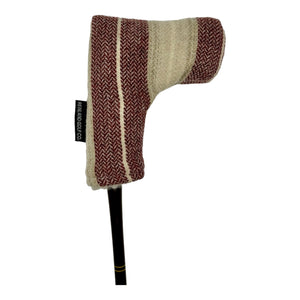 red and cream striped putter cover