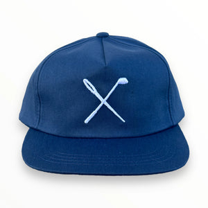 navy blue reinland golf co snapback hat