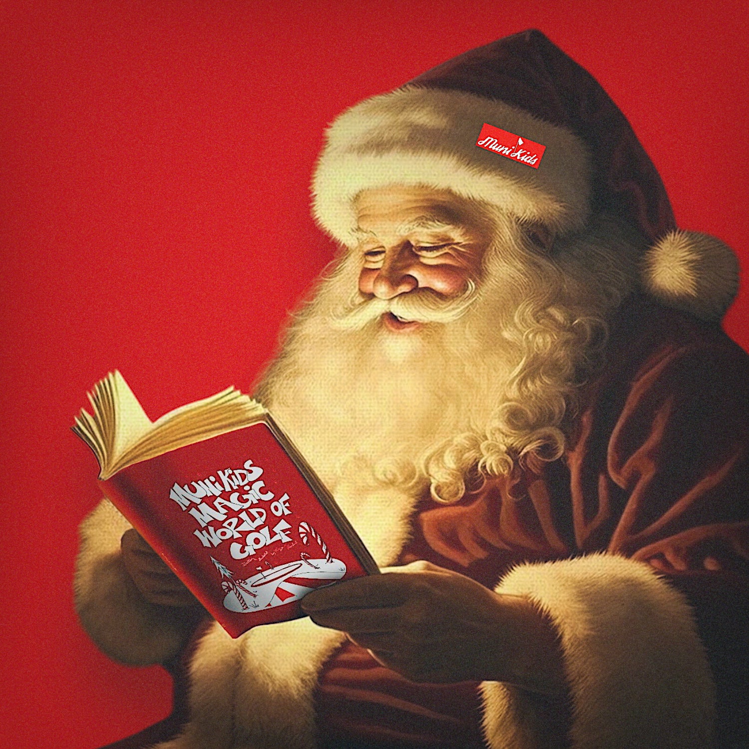 Santa reading drew Reinland's book