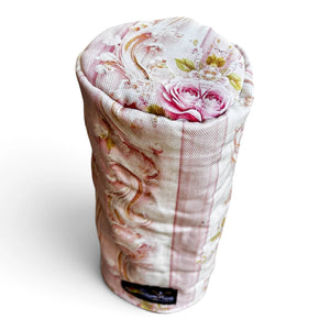 top of pink flowered golf headcover